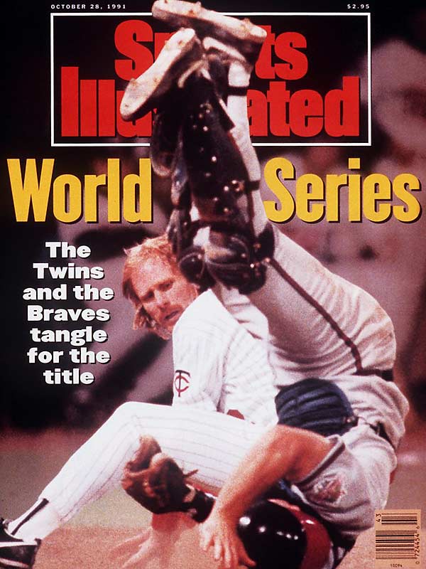 World Series, Minnesota Twins Kent Hrbek victorious with Greg